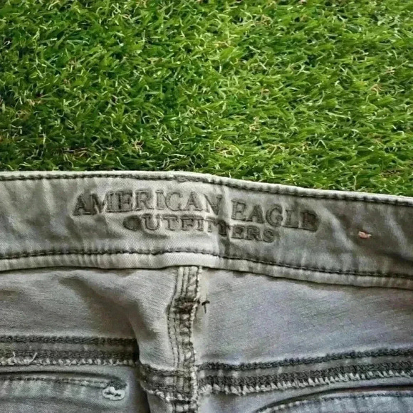 American Eagle Super High Rise Jegging Crop Jeans Sz 0 Next Level Stretch Light - Picture 4 of 9